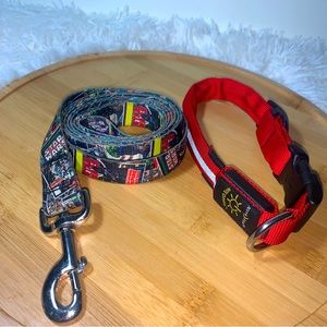 Dog Collar - Nite Dawg Red, Lights Up & Star Wars Leash ~64"